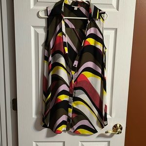 Dana Buchman large tunic top   Multi color